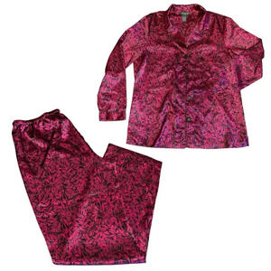 Silky Long Sleeve & Pants Pajama Set